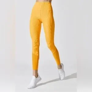 Beach Riot Pants Jumpsuits Beach Riot Lauren Yellow Legging Ribbed High Rise Poshmark